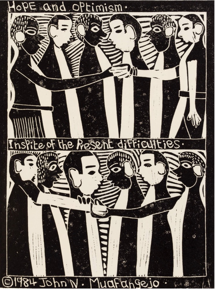 Hope and Optimism, In Spite of Present Difficulties - John Muafangejo, 1984